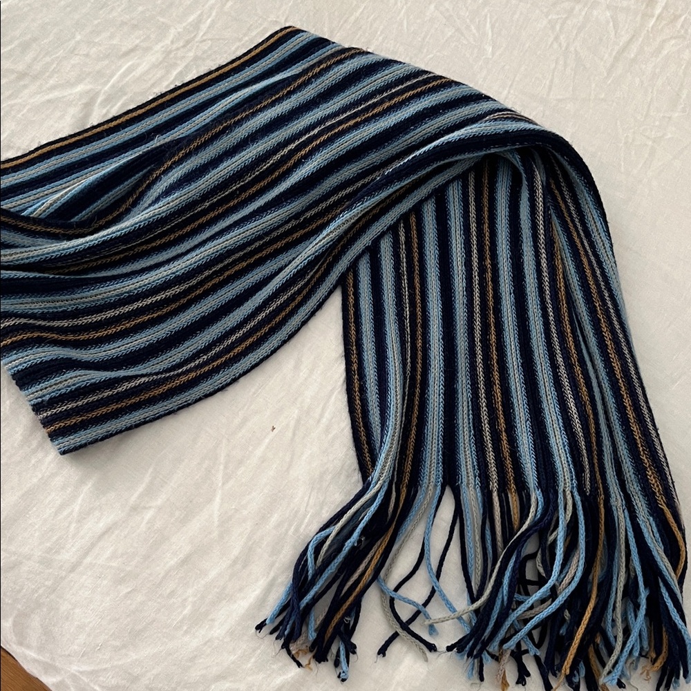 Striped Fringe Scarf